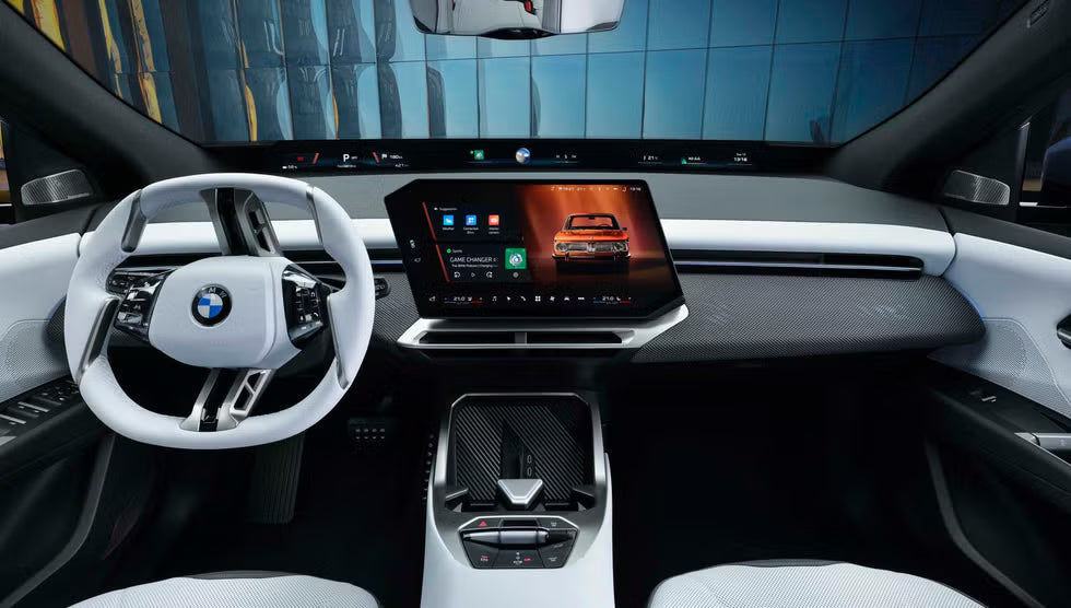 futuristic car interior screen dashboard